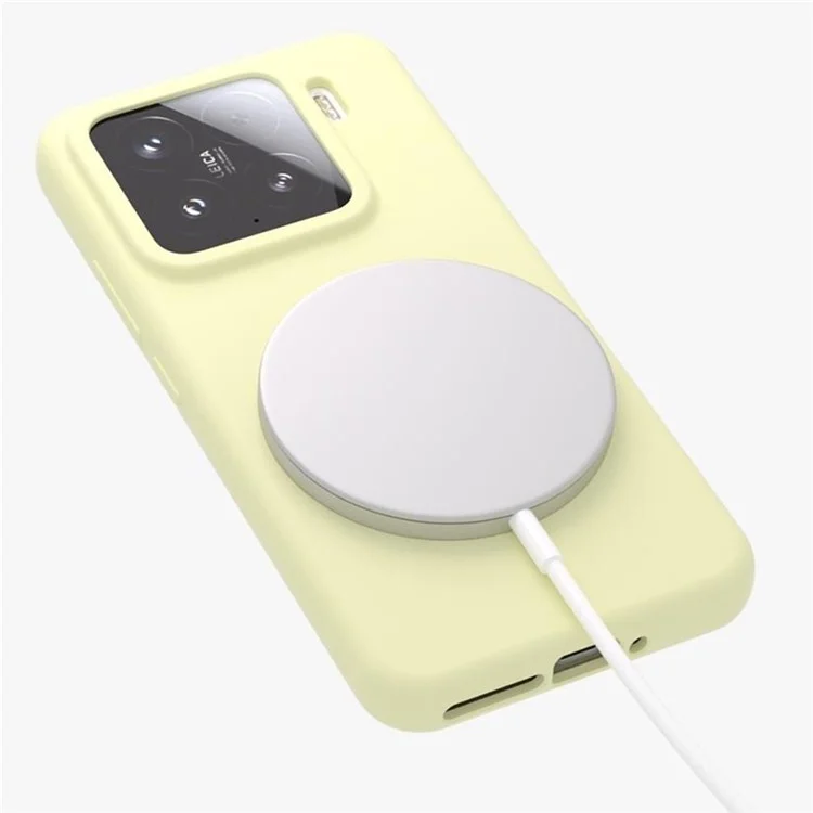 For Xiaomi 15 Liquid Silicone Case Compatible with MagSafe Skin-Touch Phone Cover - White