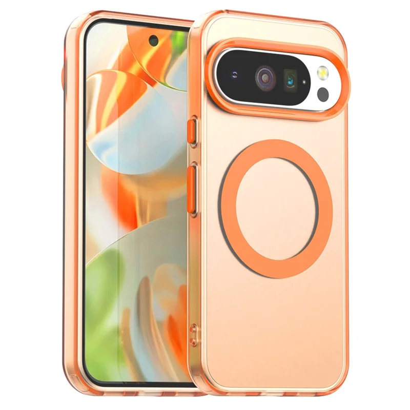 For Google Pixel 10 / 10 Pro Magnetic Case Anti Drop Hybrid Phone Back Cover - Orange