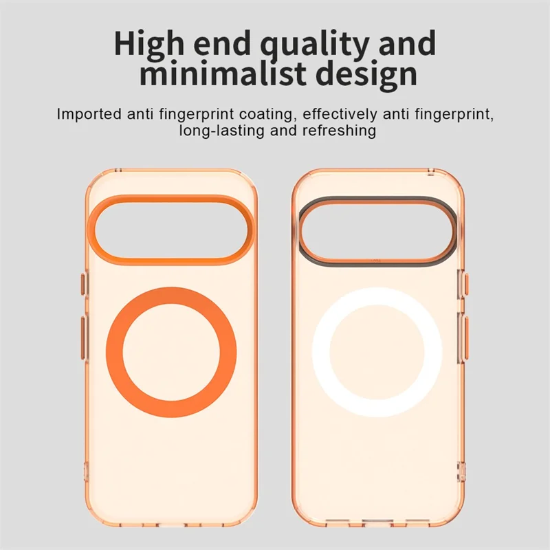 For Google Pixel 10 / 10 Pro Magnetic Case Anti Drop Hybrid Phone Back Cover - Orange