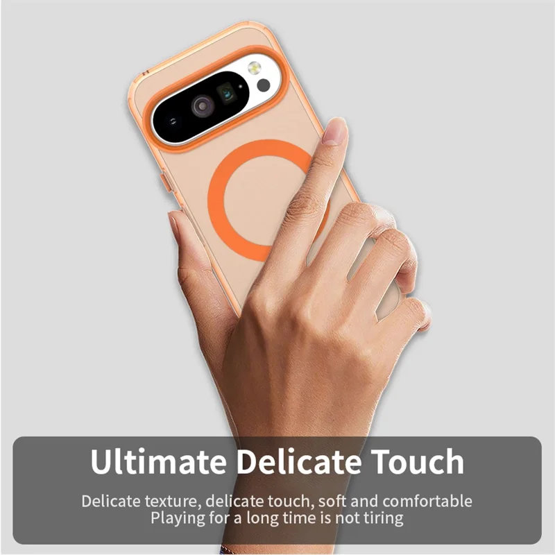 For Google Pixel 10 / 10 Pro Magnetic Case Anti Drop Hybrid Phone Back Cover - Orange