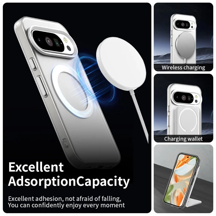 For Google Pixel 10 / 10 Pro Case Compatible with MagSafe Anti Drop Hybrid Phone Back Cover - Transparent