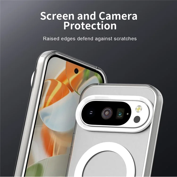For Google Pixel 10 / 10 Pro Case Compatible with MagSafe Anti Drop Hybrid Phone Back Cover - Transparent