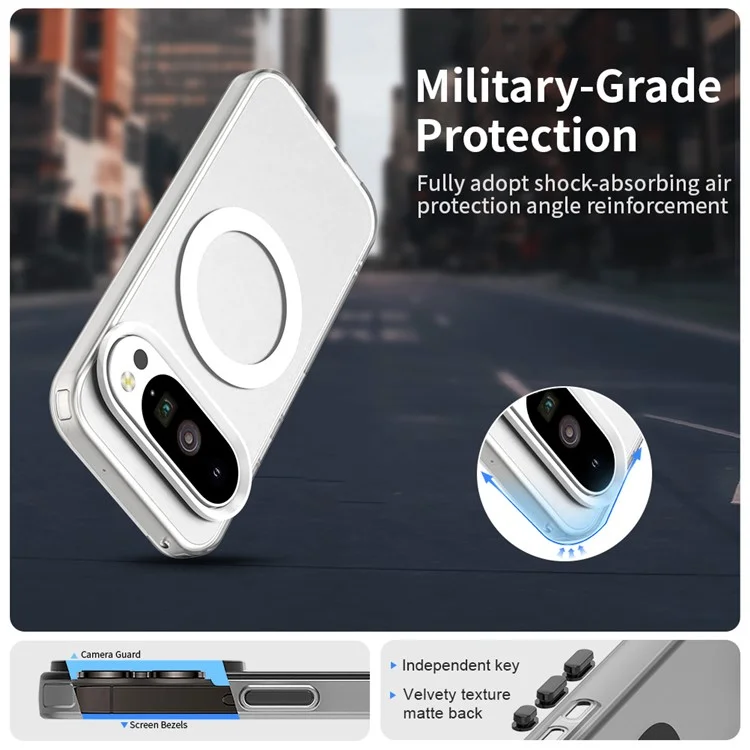 For Google Pixel 10 / 10 Pro Case Compatible with MagSafe Anti Drop Hybrid Phone Back Cover - Transparent
