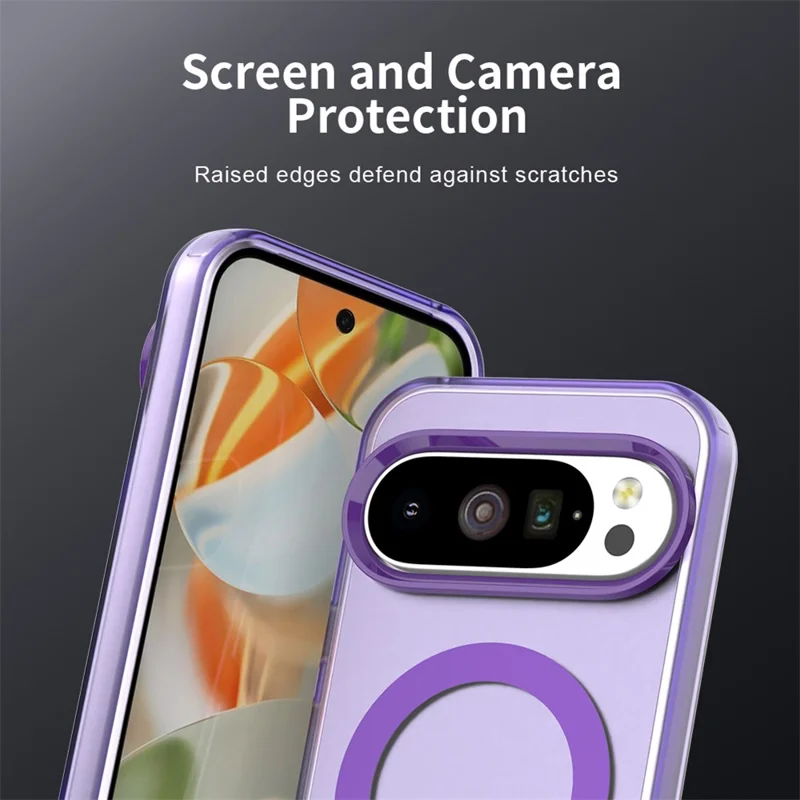 For Google Pixel 10 / 10 Pro Case Compatible with MagSafe Anti Drop Hybrid Phone Back Cover - Purple