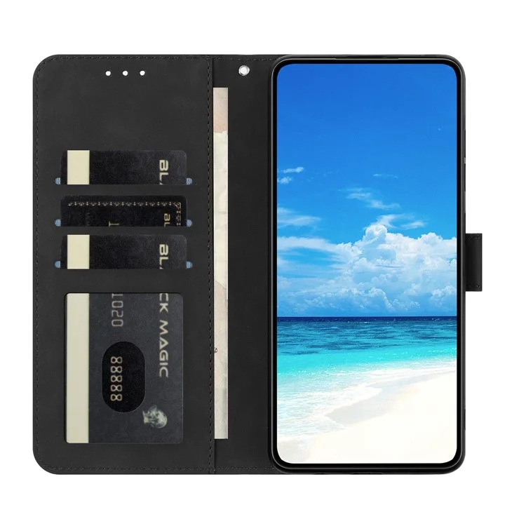 Funda para Motorola Moto G Stylus 5G (2025) con Mariposas y Flores Estampadas, Cartera de Cuero Sintético con Soporte - Negro