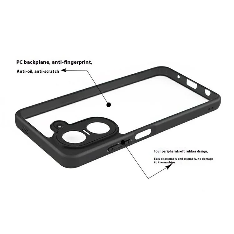 For Xiaomi Redmi A5 4G (171.7mm)  /  Poco C71 4G Case Shockproof PC + TPU Clear Back Phone Cover