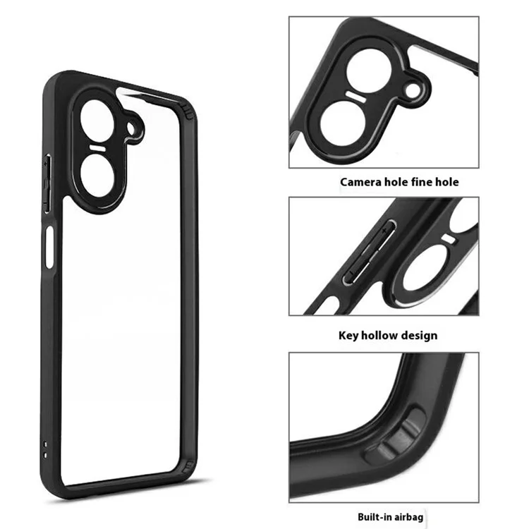 For Xiaomi Redmi A5 4G (171.7mm)  /  Poco C71 4G Case Shockproof PC + TPU Clear Back Phone Cover