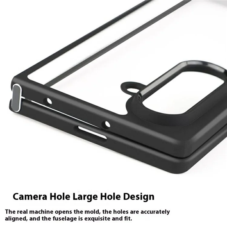 Für Samsung Galaxy Z Fold7 5G Hülle Stoßfest PC + TPU Transparente Rückseite Handyhülle