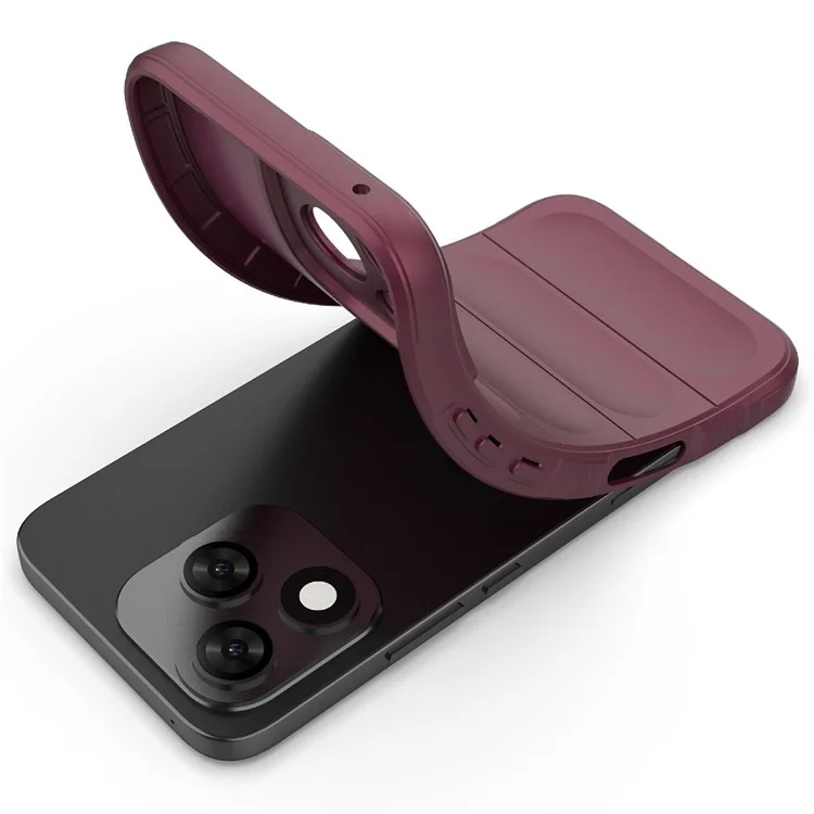 For Honor 400 Lite Case Anti-Drop Soft TPU Rugged Phone Back Cover - Wine Red