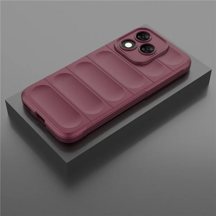 For Honor 400 Lite Case Anti-Drop Soft TPU Rugged Phone Back Cover - Wine Red