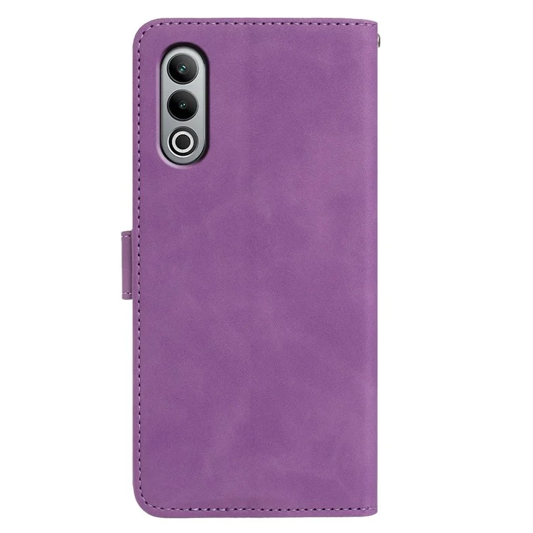 Für OnePlus Nord CE4 5G Hülle Schmetterling Blume Geprägt PU Leder Brieftasche Ständer Handyhülle - Lila