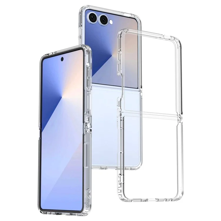 Étui pour Samsung Galaxy Z Flip7 5G Coque TPU + Acrylique Transparent, Design Intégré