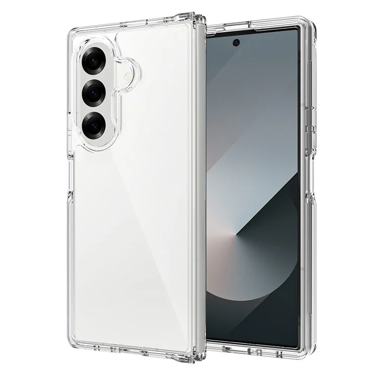 Für Samsung Galaxy Z Fold7 5G Hülle TPU + Acryl Transparente Handyhülle, Integriertes Design