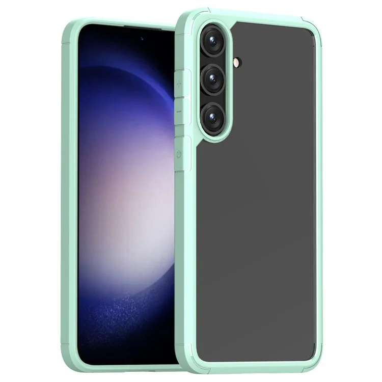 Оптовая покупка Чехла для Samsung Galaxy S23 FE с усиленными углами TPU + PC Прозрачная задняя крышка - Зеленый