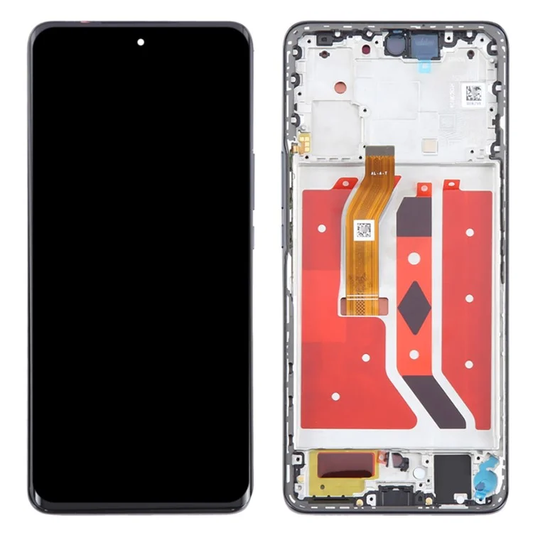 For Honor X50 5G OEM-Qualitätsstufe S AMOLED-Bildschirm und Digitizer-Einheit + Rahmen (Ohne Logo) - Schwarz