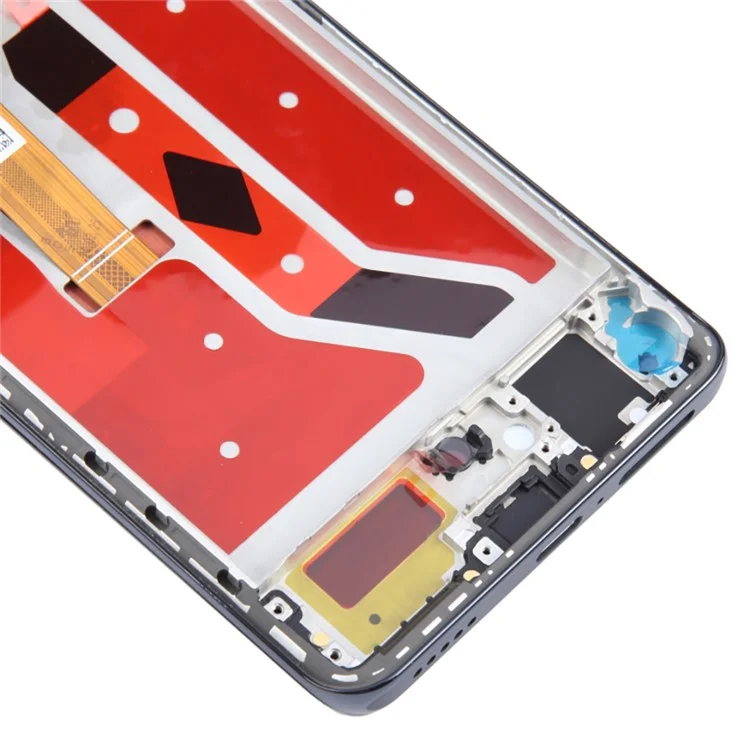 For Honor X50 5G OEM-Qualitätsstufe S AMOLED-Bildschirm und Digitizer-Einheit + Rahmen (Ohne Logo) - Schwarz