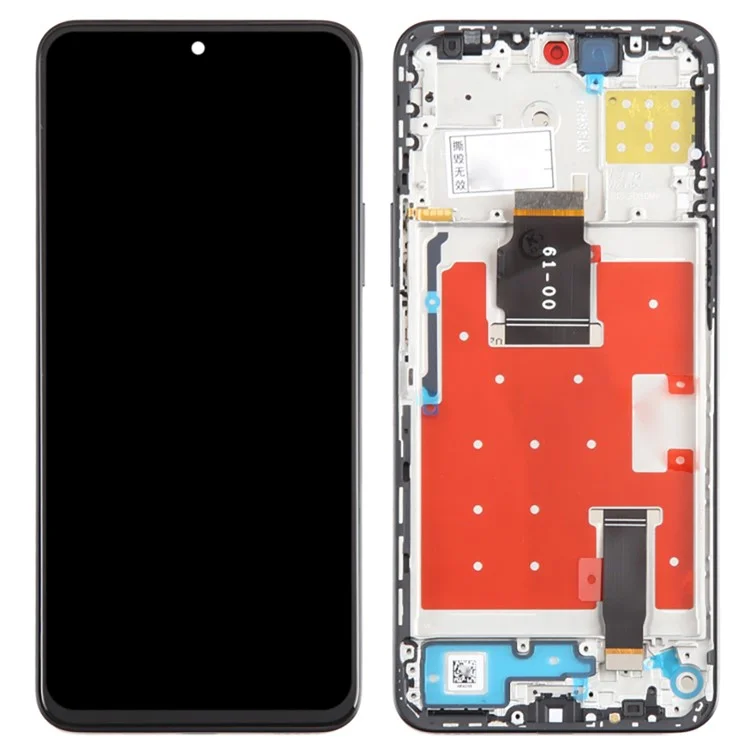 For Honor X50i 5G Grade C LCD Screen and Digitizer Assembly + Frame (Without Logo) - Black