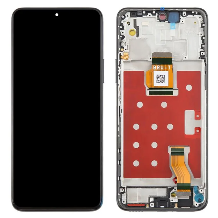 For Honor X60 5G Grade C LCD Screen and Digitizer Assembly + Frame (Without Logo) - Black