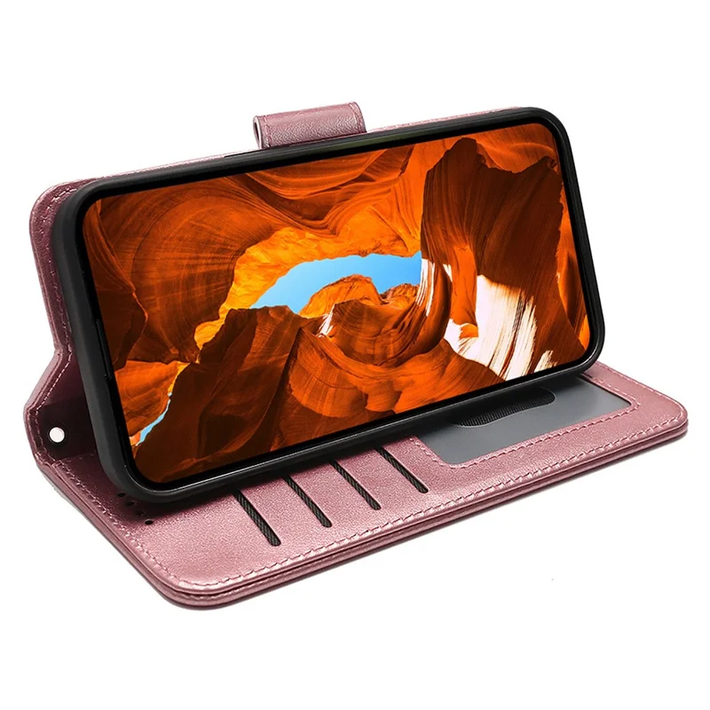 For vivo V50 Lite 4G / 5G Case Stand Card Holder Wallet Leather Phone Cover - Rose Gold