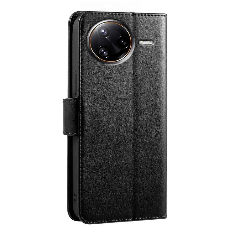 For Xiaomi Poco F7 Ultra 5G / Redmi K80 Pro 5G Case Stand Card Holder Wallet Leather Phone Cover - Black