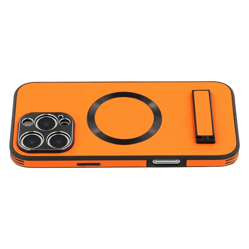 Étui compatible avec MagSafe pour iPhone 16 Pro avec support - Orange