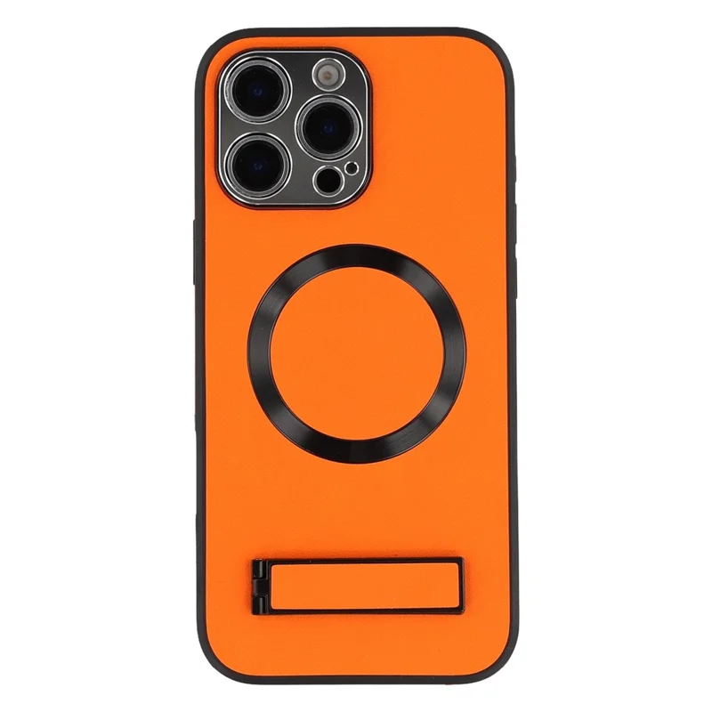 Étui compatible avec MagSafe pour iPhone 16 Pro avec support - Orange