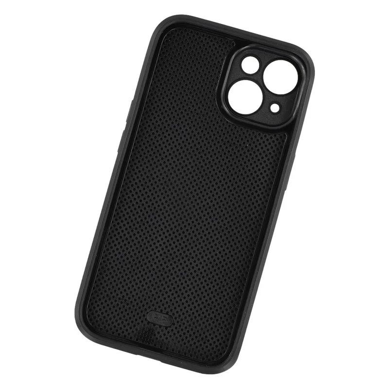 For iPhone 15 Kickstand Case Compatible with MagSafe PC + TPU + PU Phone Back Cover - Wine Red