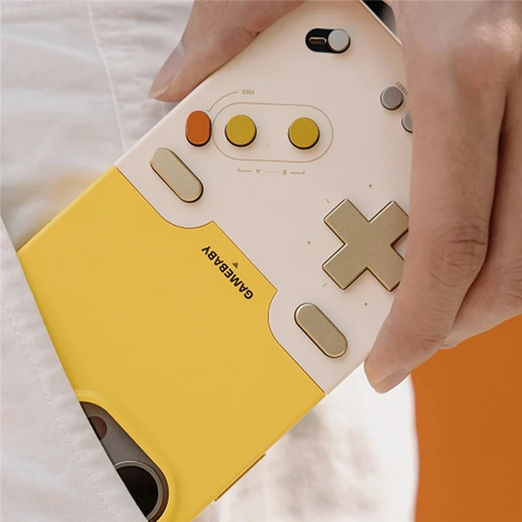 BITMOLAB GAMEBABY For iPhone 15 Pro Max Case Retro Handheld Game Console Design Phone Cover