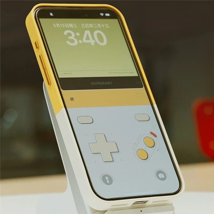 BITMOLAB GAMEBABY For iPhone 16 Pro Max Case Retro Handheld Game Console Design Phone Cover