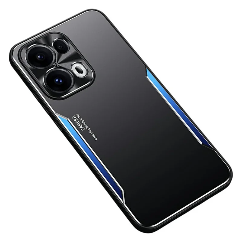 Pour Oppo Reno13 Pro 5G Coque Alliage d'Aluminium + TPU Antichoc Étui de Protection - Bleu