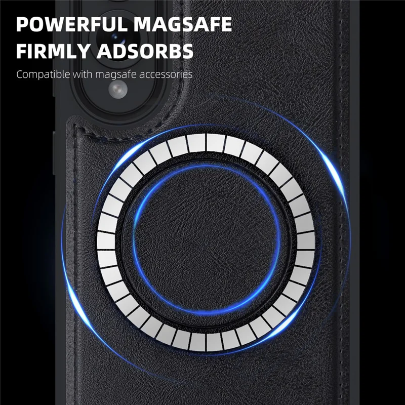 For Samsung Galaxy S25 Edge Magnetic Case with Detachable Card Holder TPU + PU Leather Phone Back Cover - Black