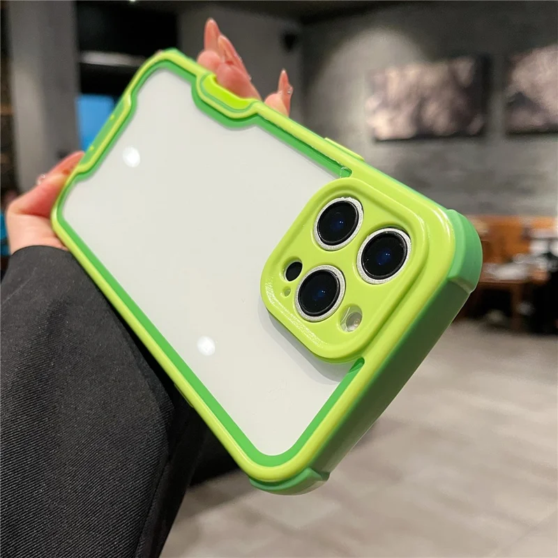 For iPhone 16 Pro Case Detachable 4 in 1 TPU + Acrylic + PC Shockproof Phone Cover - Green + Grass Green