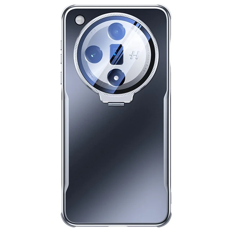 Pour Oppo Find X7 5G Étui de Téléphone Antichoc TPU PC Avec Support d'Objectif - Noir