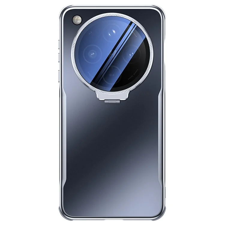 For Oppo Find X8s+ 5G Phone Case Shockproof TPU PC Back Cover with Lens Kickstand - Black