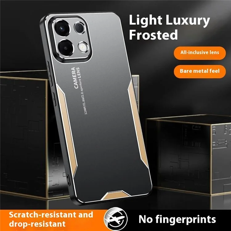 Чехол для Oppo K13 5G (Oppo K12s) из алюминиевого сплава и ТПУ/ПК - Золотой
