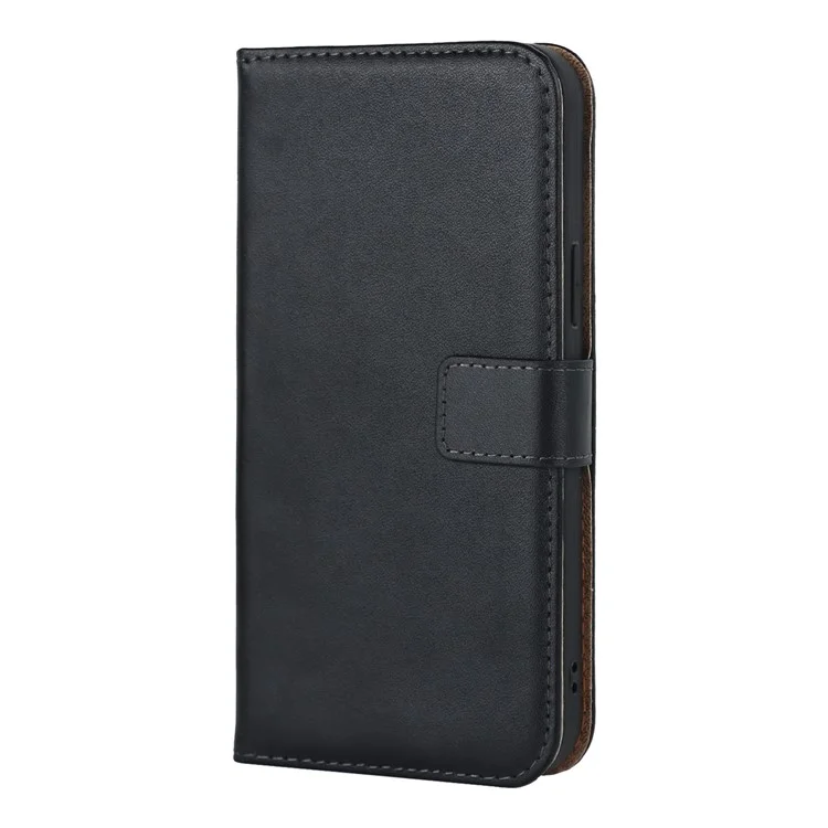 Capa de Couro Genuíno com Suporte para iPhone 14, Resistente a Choques, com Carteira e Proteção Anti-Arranhões