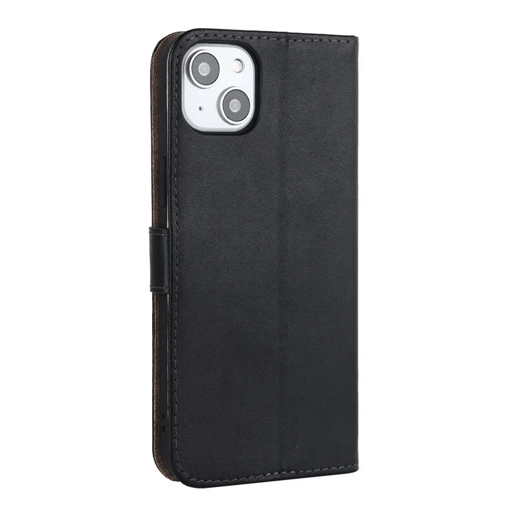 Capa de Couro Genuíno com Suporte para iPhone 14, Resistente a Choques, com Carteira e Proteção Anti-Arranhões