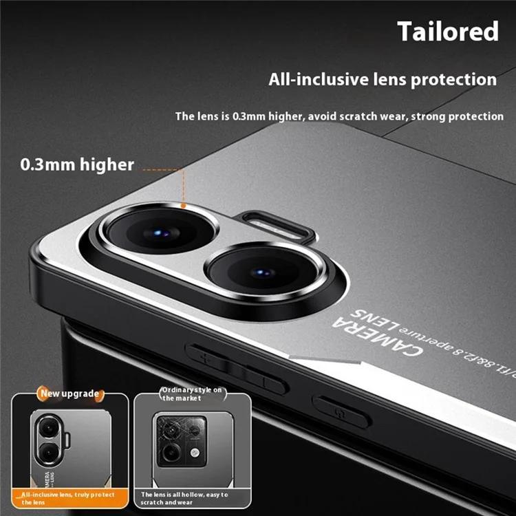 For Xiaomi Redmi Turbo 4 Pro 5G Phone Case Aluminium Alloy TPU PC Back Cover - Gold