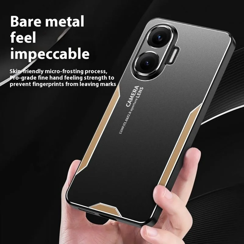 For Xiaomi Poco F7 5G / Redmi Turbo 4 Pro 5G Phone Case Aluminium Alloy TPU PC Back Cover - Blue