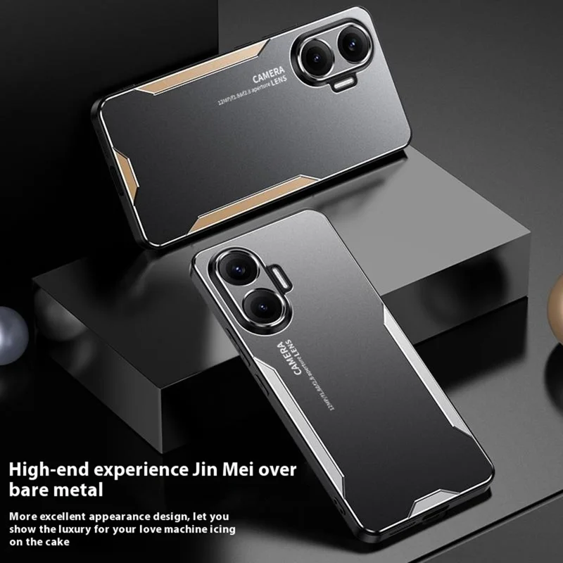 For Xiaomi Poco F7 5G / Redmi Turbo 4 Pro 5G Phone Case Aluminium Alloy TPU PC Back Cover - Blue