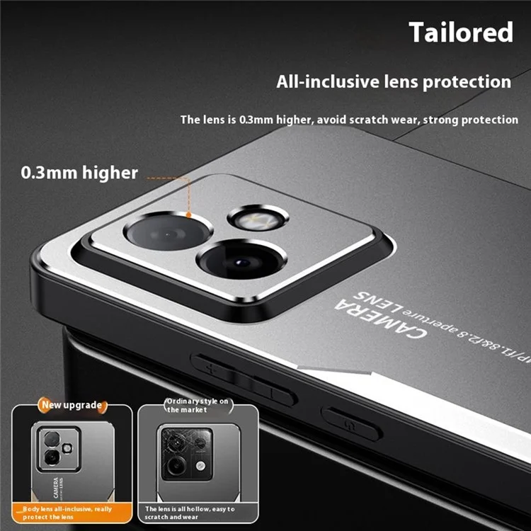 Étui pour Honor X60 GT 5G en Alliage d'Aluminium TPU PC - Couverture Arrière - Or