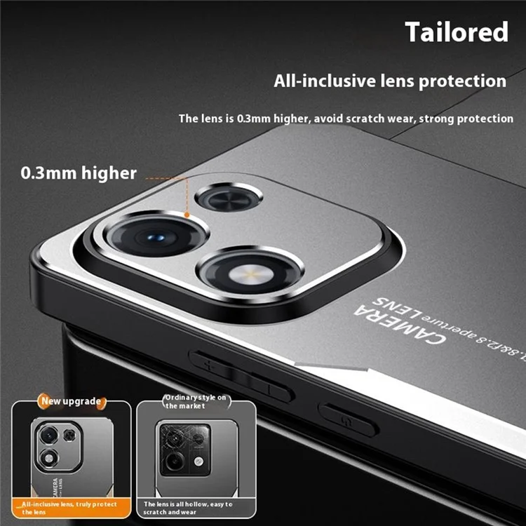 For Honor X70i Phone Case Aluminium Alloy TPU PC Back Cover - Gold
