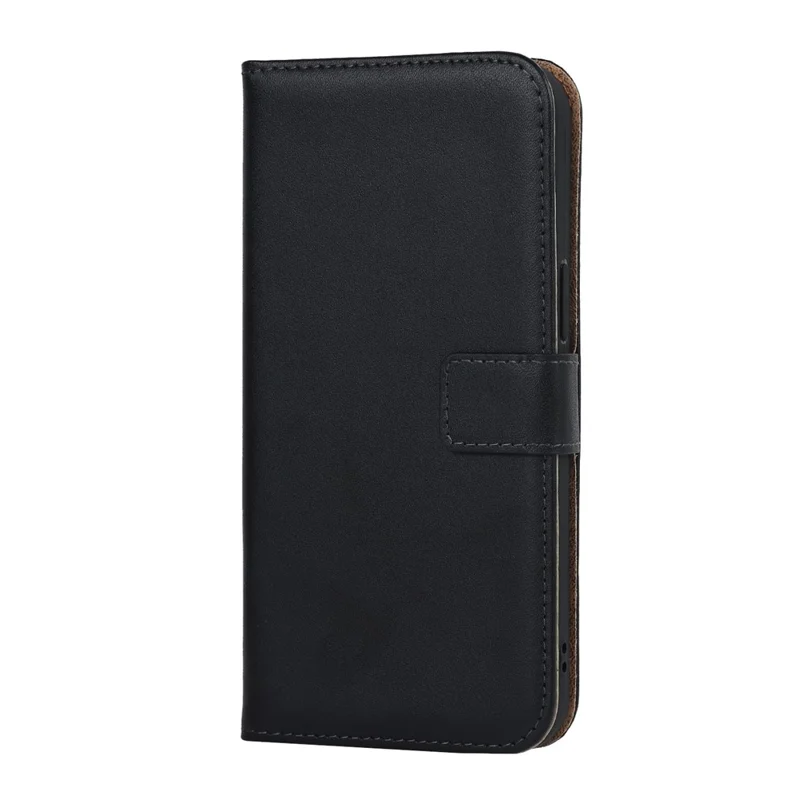 Genuine Leather Wallet Case for iPhone 14 Pro, Anti-fingerprint Supporting Stand Shockproof Cell Phone Cover