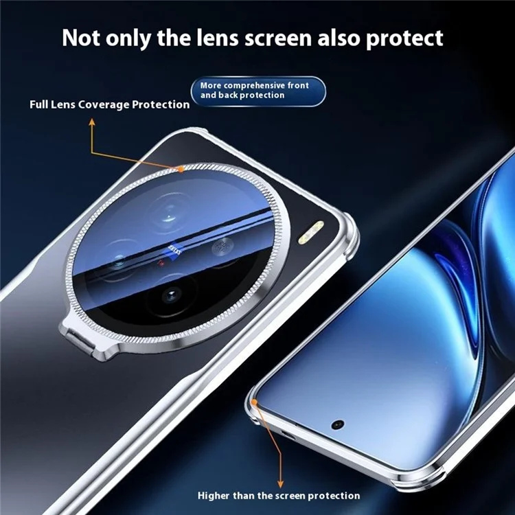 Чехол для телефона vivo X200 5G противоударный TPU PC с подставкой для объектива - Черный