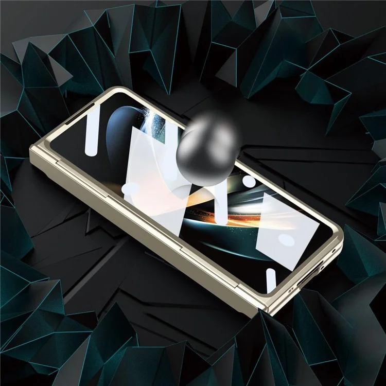 Für Samsung Galaxy Z Fold7 5G Hülle Scharnierbereich-Schutz Hartplastik Handyhülle mit Displayschutzfolie / Stylus - Rosa