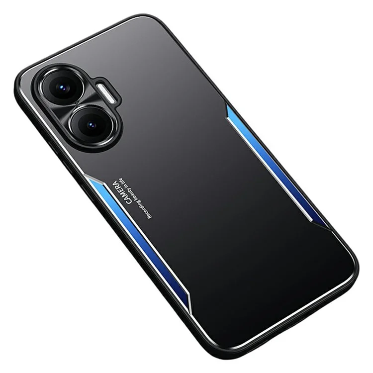 Cover antiurto per Xiaomi Poco F7 5G / Redmi Turbo 4 Pro 5G in lega di alluminio + TPU - Blu