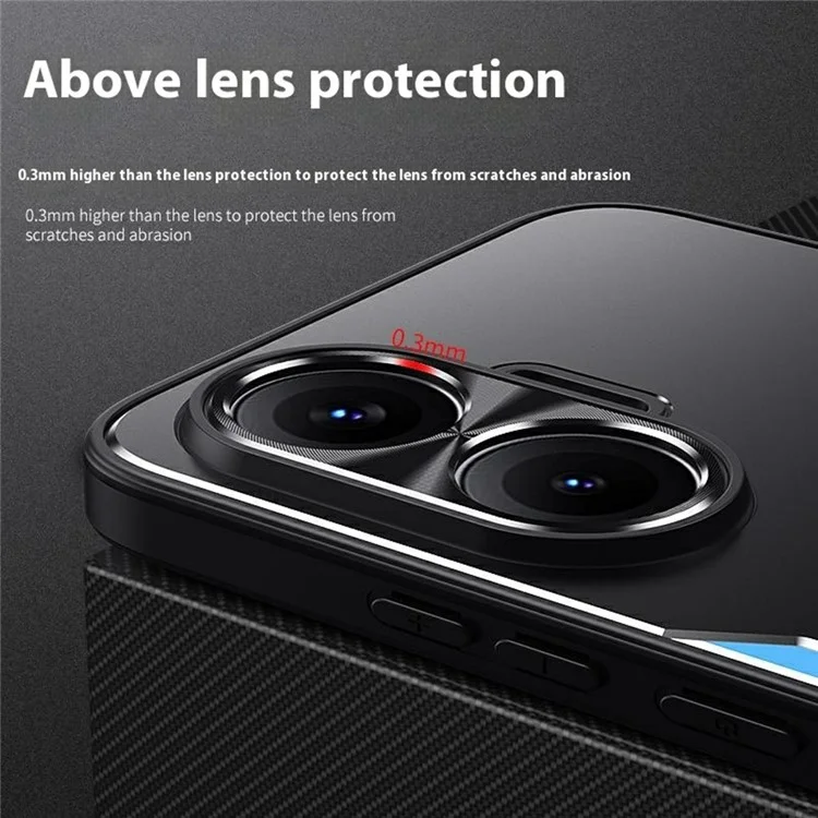 Cover antiurto per Xiaomi Poco F7 5G / Redmi Turbo 4 Pro 5G in lega di alluminio + TPU - Blu