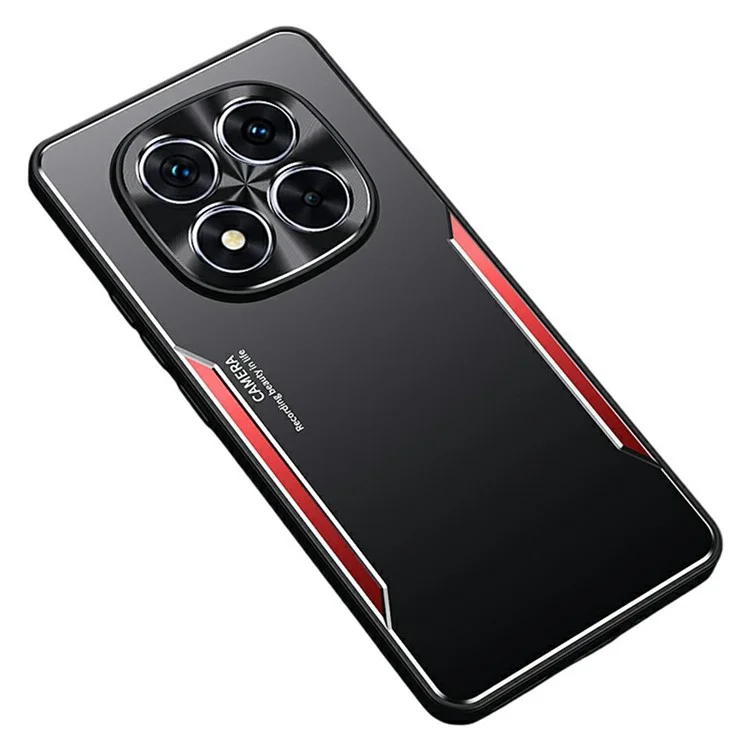 Funda para Xiaomi Redmi Note 14 Pro 4G de Aleación de Aluminio + TPU Antigolpes - Rojo