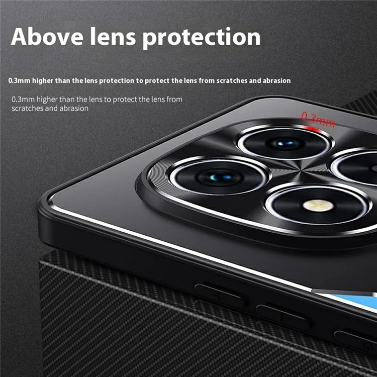 Funda para Xiaomi Redmi Note 14 Pro 4G de Aleación de Aluminio + TPU Antigolpes - Rojo