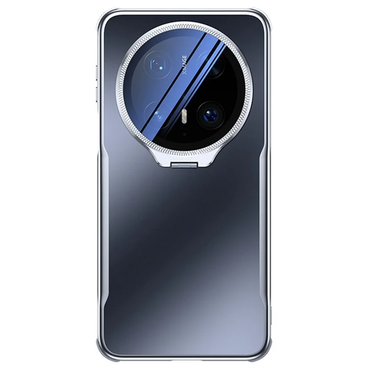 Pour Huawei Mate 70 Pro+ / 70 Pro Coque de téléphone Antichoc TPU PC Housse Arrière avec Protection d'Objectif et Support - Noir